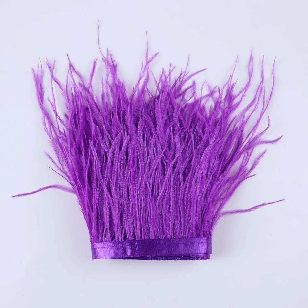 Feather53 Цветная лента с отделкой из страусиных перьев 10-15 см 1 м для поделок, свадебных платьев, карнавальных костюмов, домашнего декора, швейных принадлежностей