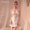 New Sexy Satin Silky Seduction Private Lace Suspender Nightdress Women's Loungewear Set