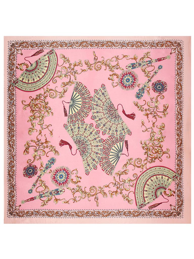 Square Silk Scarf Women Luxury Brand Satin Print Hijab Scarves Muslim Pareo Bandana Female Shawl Wrap Headband Foulard 90*90cm