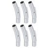 Leather Cord End 6pcs 3mm Hole Column Clasp Stainless Steel Clasp Closure Leather Cord Buckle for DIY Supplies Silver [uxcell] Clasp, Connector,