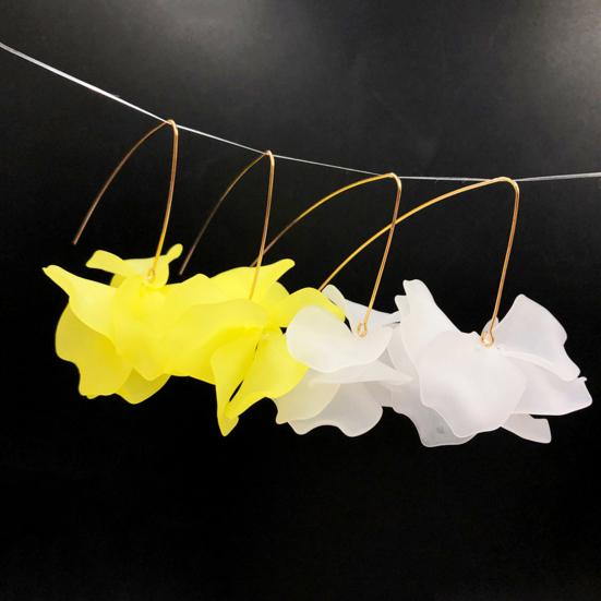 1 пара сережек-крючков, цветочные украшения в стиле бохо, преувеличенные серьги-лепестки ручной работы, свадебные