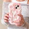 Защитный чехол-облачко с мультяшным бантом из плюша для iPhone 17 Pro Max