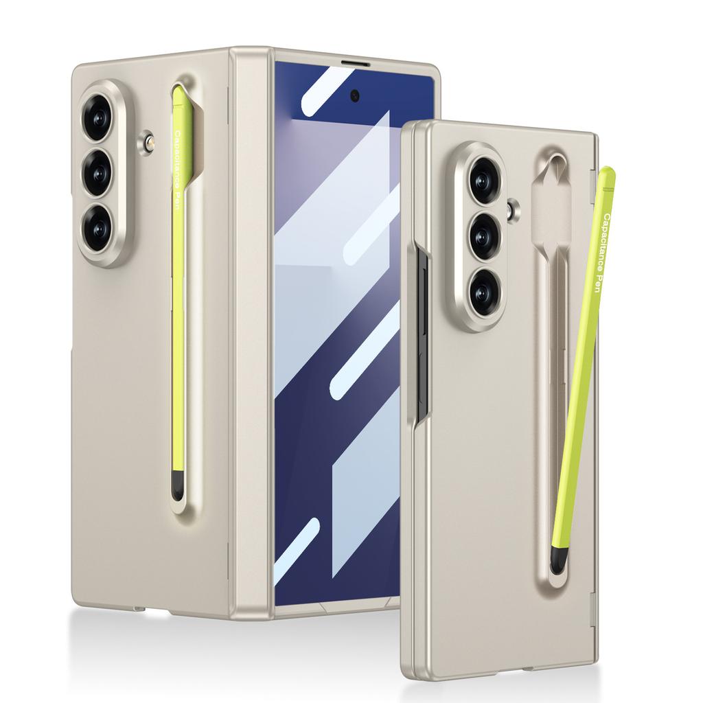 Suitable for Samsung Z Fold7 Mobile Phone Case Pen Slot Integrated with Stylus Ultra Thin Shell Film Rotary Shaft Folding Protective Cover