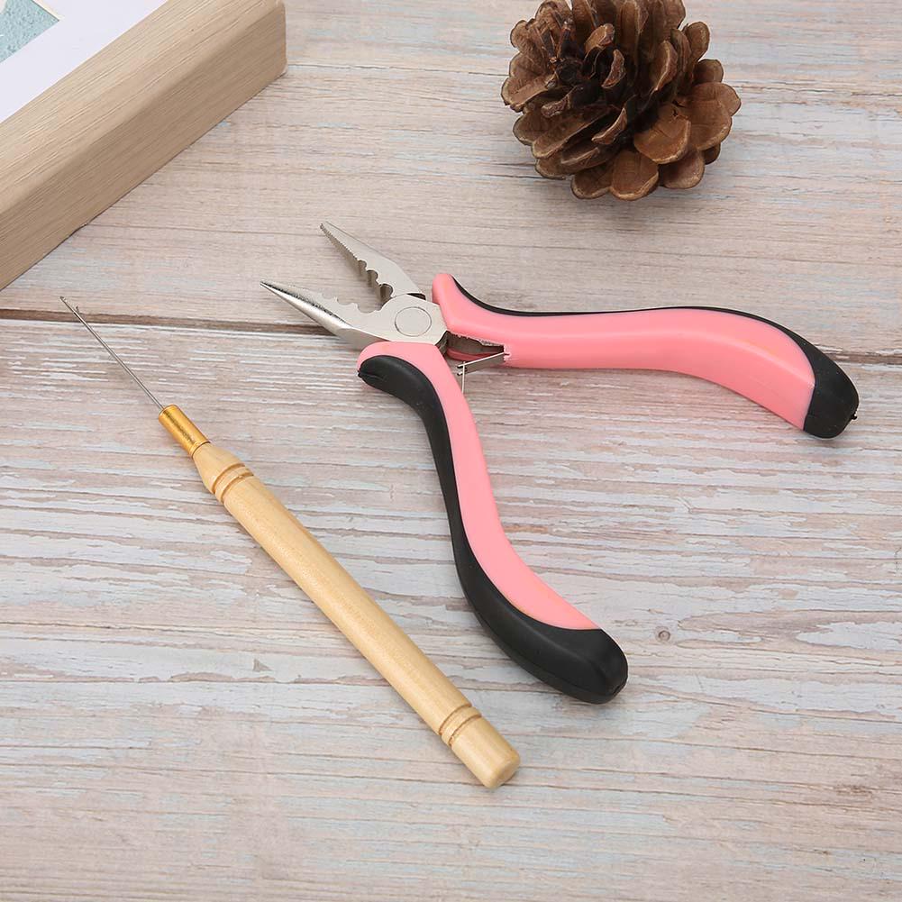 Крючок для наращивания волос, набор плоскогубцев с 3 отверстиями, нержавеющая сталь, инструменты для наращивания волос и париков