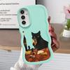 Чехол 'Слегка пьяный кот' для Samsung Galaxy A14 A16 A13 A12 A15 A11 A21s A52 Мягкая крышка для телефона A06 A22 A33 A53 A04 A03 A05 A23