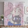 Шторы Sailor Moon для гостиной, занавески, перегородки, украшения на Хэллоуин, шторы для домашнего интерьера, 2 шт., для кухни, для детей