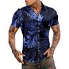 Гавайская мужская летняя пляжная свободная повседневная рубашка на пуговицах с короткими рукавами для тропического отпуска с карманами пляжная рубашка
