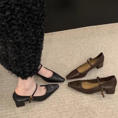 Модные летние туфли-мюли женские модные туфли на низком каблуке женские элегантные вечерние платья сандалии шлепанцы женские сандалии с квадратным носком