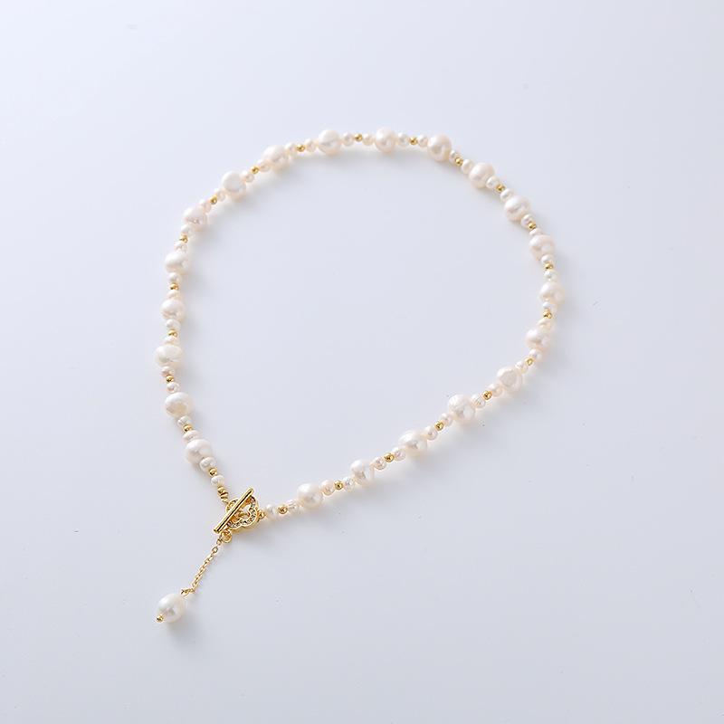 Новый нишевый дизайн, модное ретро-жемчужное ожерелье в стиле барокко, цепочка с клевером на ключицу, аксессуары для шеи, аксессуары для женщин