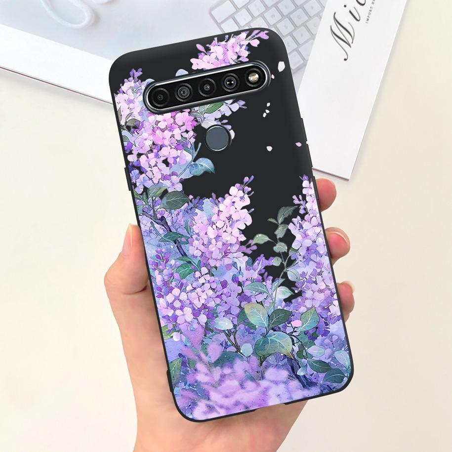 Чехол для LG K61 LMQ630EAW LM-Q630 Модный Цветочный Мягкий Чехол-Бампер Для LG K61 2020 K 61 Силиконовая Задняя Крышка Для LGK61 Funda