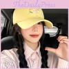 Cute Cat Fashion Embroidery Baseball Cap Women In Soft Yellow Size Adjustable