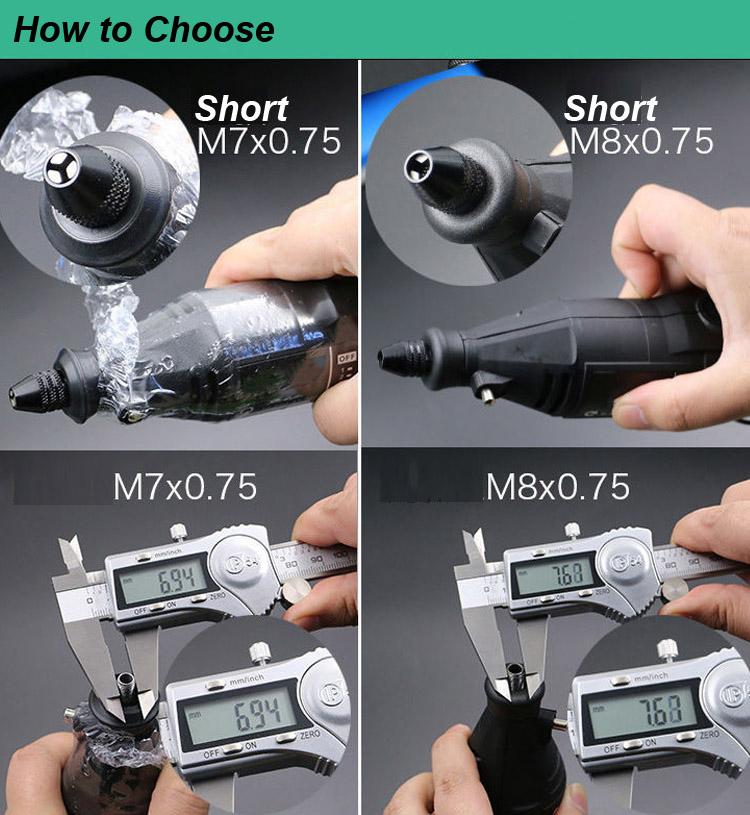 Mini Multi Keyless Drill Chuck Adapter Collet ScrewDriver 0.5-3.2mm Quick Change Cartridge on Screw DriverThree-Jaw for Dremel