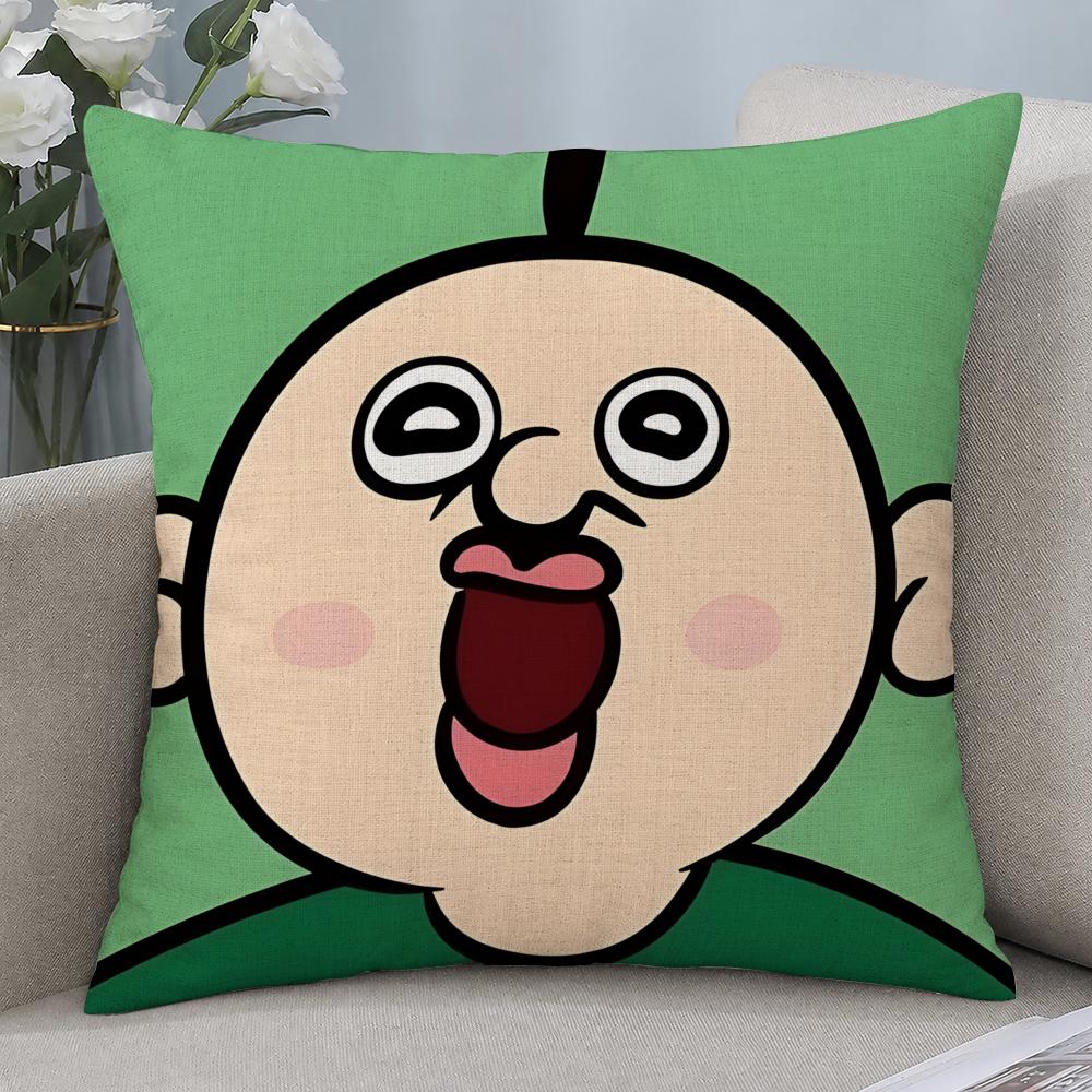 Cartoon BBANGBBANGs Diary Cushion Cover Cushion Covers Natural Linen Breathable Sofa Bedroom Decor Pillowcase