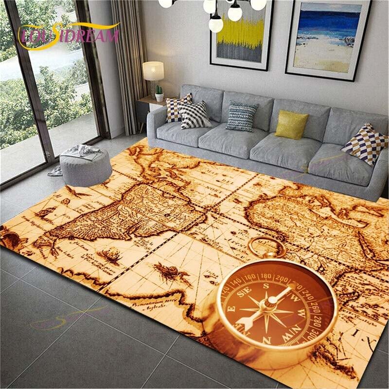 Карта мира Ковер Карта Коврики Домашний декор Мягкий фланелевый коврик для спальни Детские игры Ковры для ползания для гостиной Ковры для гостиной