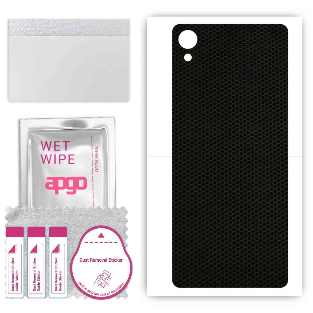 apgo Protective Skin Sticker for the back compatible with Sony Xperia X Performance, Wrap Film, Foil, Vinyl - Pattern Matrix