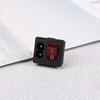 Power Cord Inlet Socket Receptacle With On-Off Red Light Rocker Switch 250V 10A