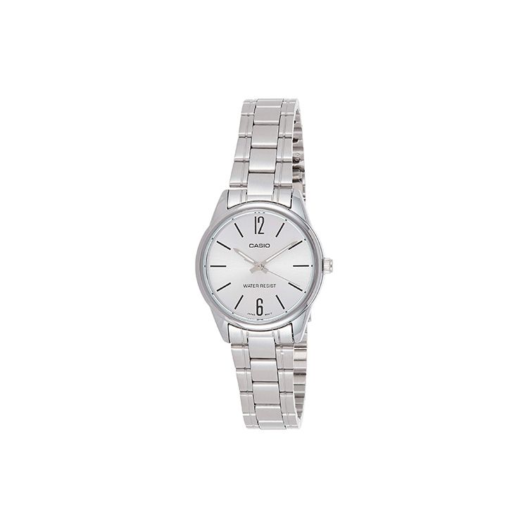 Casio Standard Series Classic Pointer Fashion Retro Minimalist Waterproof Quartz Movement Stainless Steel Strap Women watches White LTP-V005D-7B