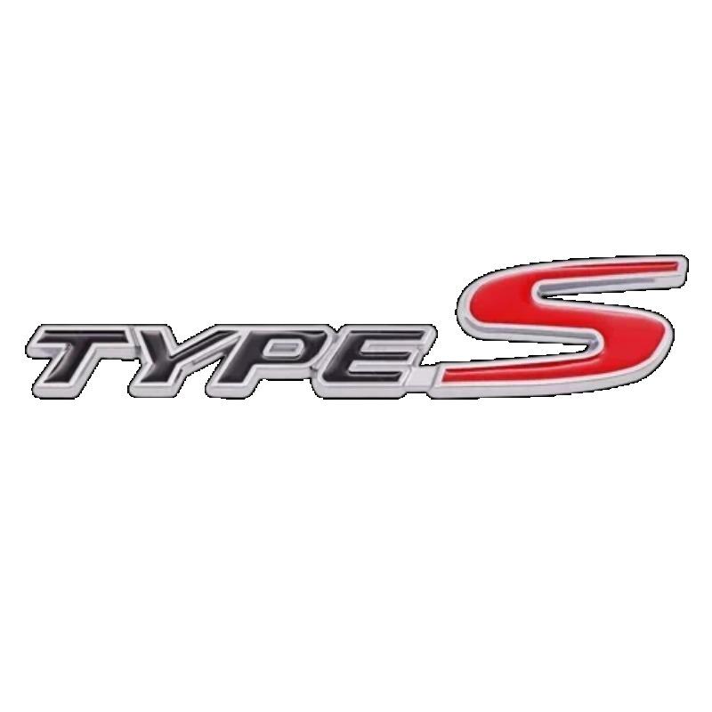 1Pc 3D Metal Type S Front Grill Car Emblem Rear Trunk Badge Sticker Decal For Civic Types CRV HRV Accord Fit Accessories