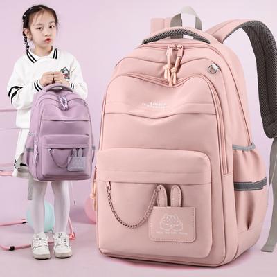 Student Schoolbag Solid Color Backpack Girl Large Capacity Backpack