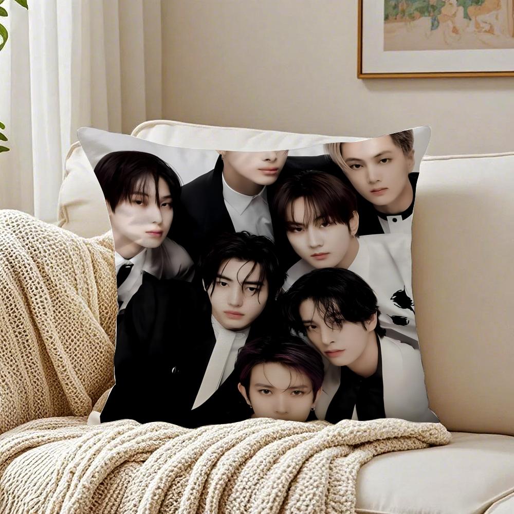 band energetic EEENHYPEN Cushion Cover Pillowcase Antidustmite living Room Sofa Decor Cushion Room