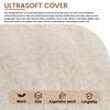 Bean Bag for Adults, Fluffy Lounge Chair Made of Faux Fur, Vacuum-Packed and Assembly-Free, for Living Room, Bedroom, Balcony - Large (Cream)