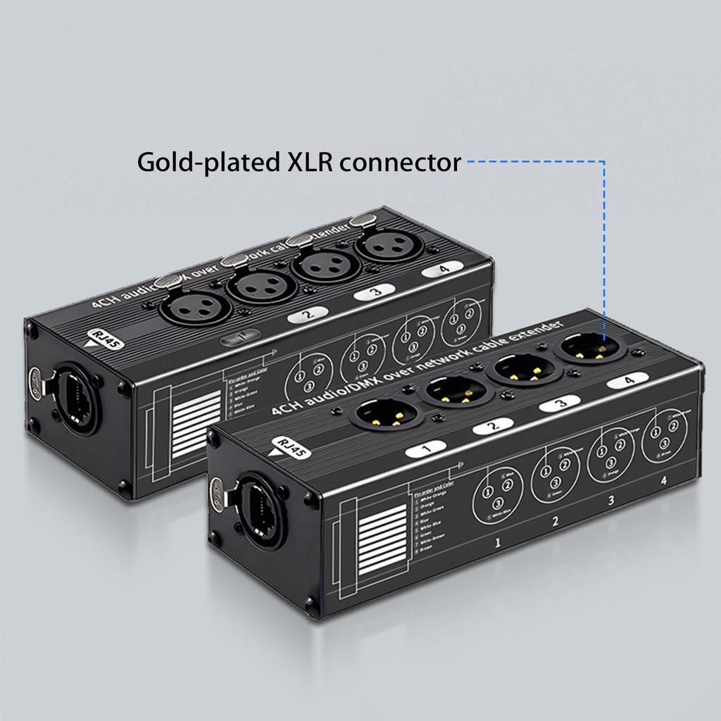 Прочный 4-канальный XLR-балун по Cat5 для аудиотехники, устойчивой к помехам
