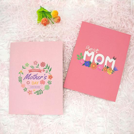 3D Pop Up Mom Love You Card Романтическая открытка с Днем матери с цветами Подарок для мамы, бабушки, жены