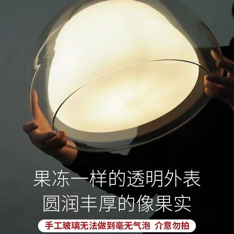 Подвесной светильник из стекла в стиле Дания, скандинавский постмодерн, простая гостиная, столовая, спальня, двойное стеклянное подвесное освещение