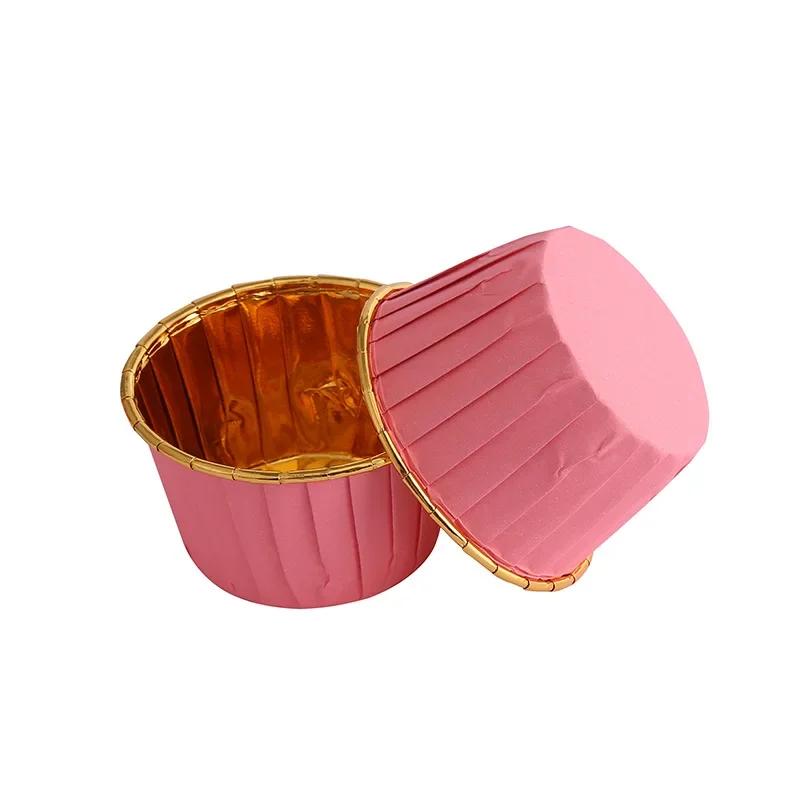 50pcs Large Cupcake Paper Cup Oilproof Cupcake Liner Baking Cup Tray Case Wedding Party Cake Stand Silicone Molds