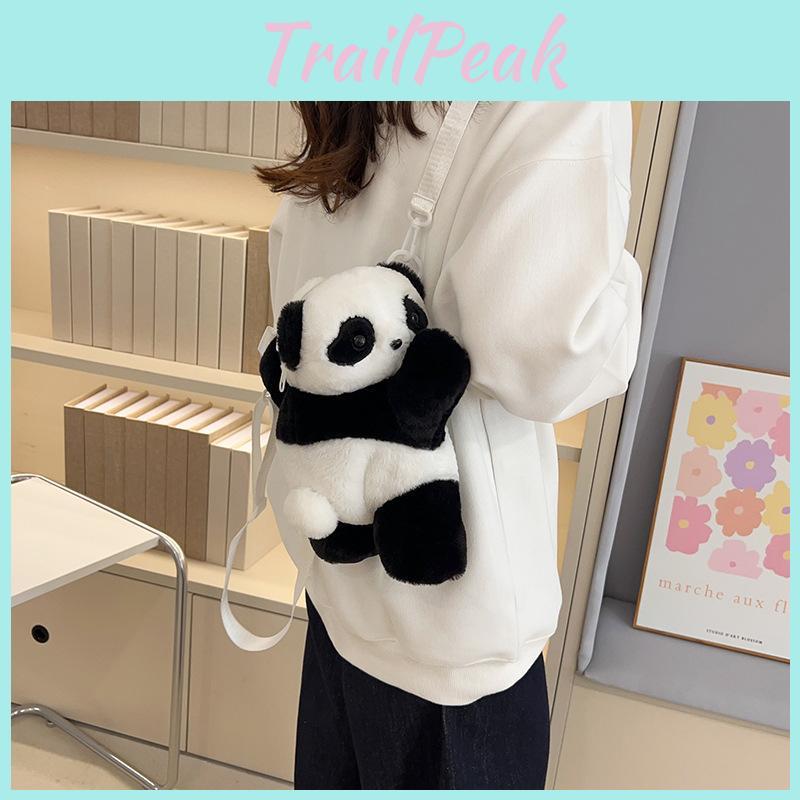 Adorable Plush Panda Children's Bag For Girls Lightweight Breathable And Versatile Design