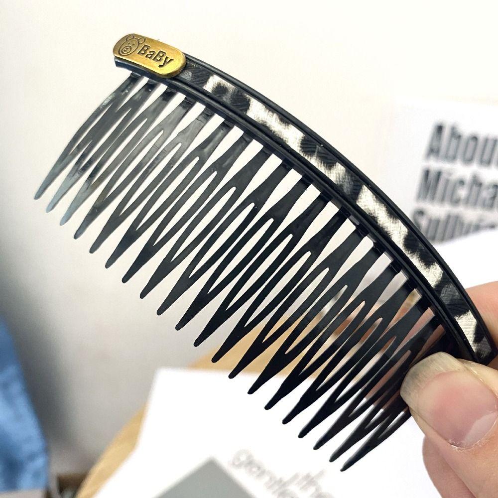 Кожаные фиксированные расчески с медвежьей вставкой, модная расческа для укладки волос, повседневная