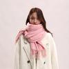 Tassel Imitation Cashmere Scarf Korean Style Women Shawl Simple Winter Neckerchief  Autumn