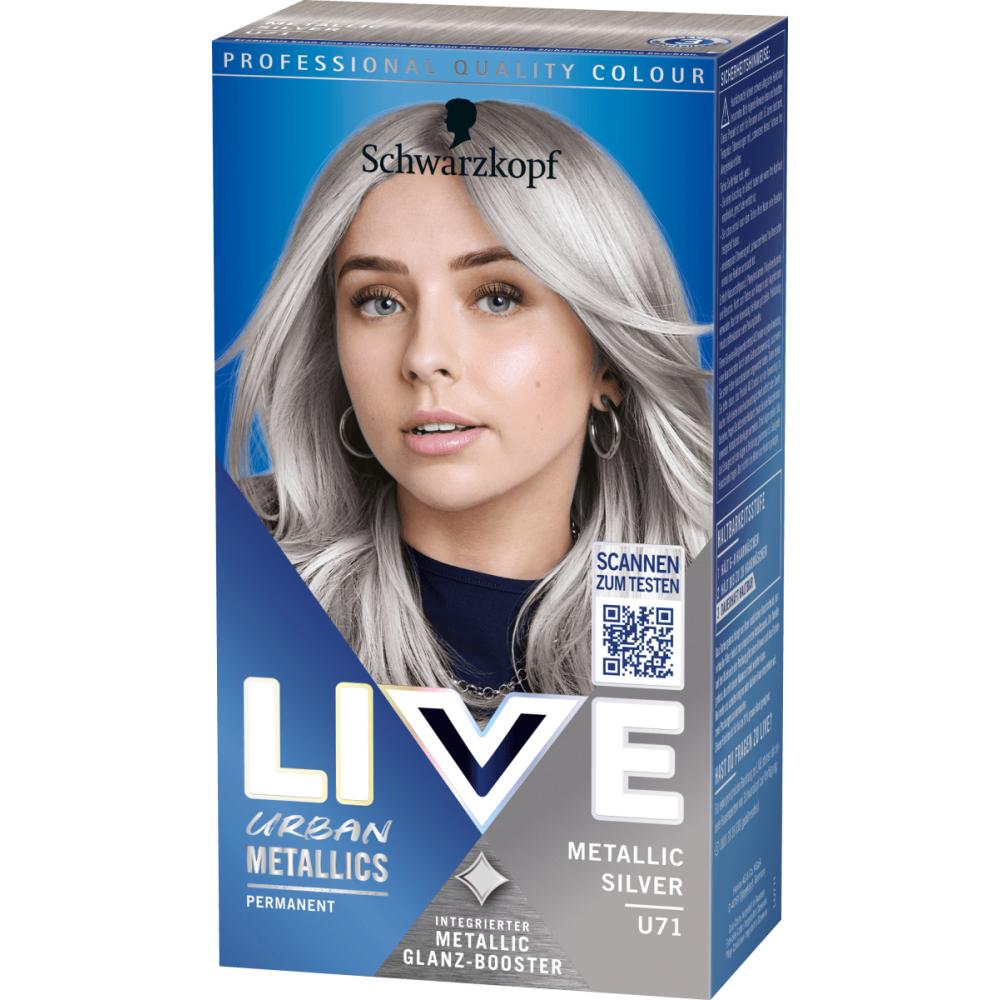 1 Краска для волос Schwarzkopf Live Urban Metallic U71 Металлик Серебристый
