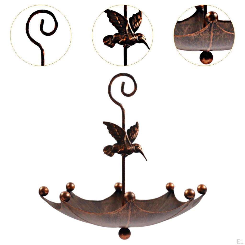 Hanging Bird Bath with Hook Decorative Birdhouse Yard Water Bowl Feeder for Park Deck Wildbird