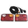 Trailer Lights 2 Pcs Red 23x6x13 Cm 12V Classic Bulb