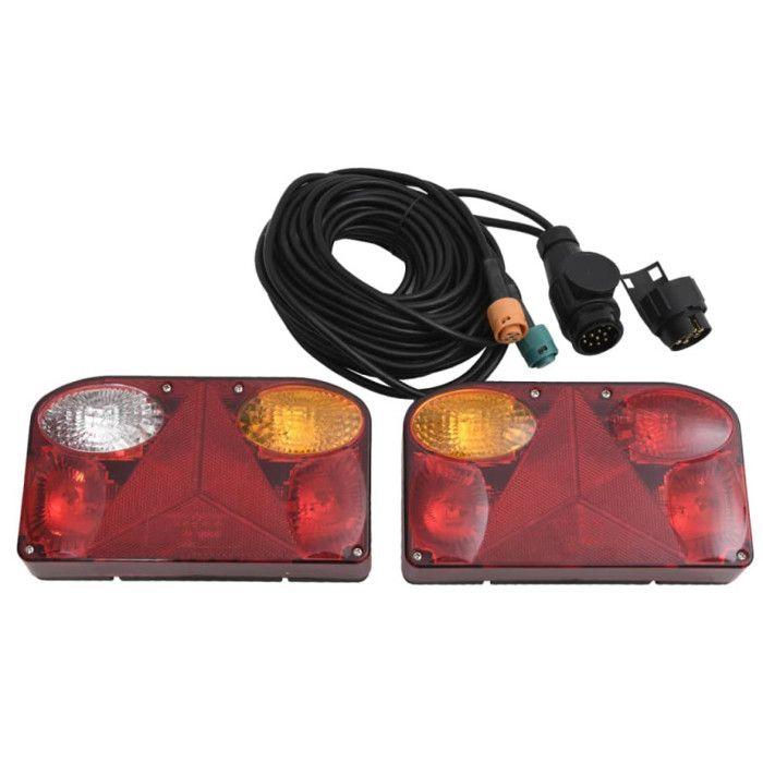 Trailer Lights 2 Pcs Red 23x6x13 Cm 12V Classic Bulb