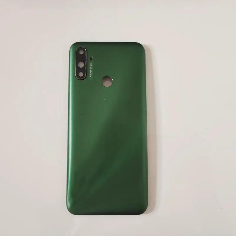 Novaphopat Для Realme C3 RMX2020 Задняя крышка Дверца аккумулятора Задняя панель Задний корпус С линзой камеры и рамкой Боковая кнопка