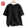 MINISO Мужская футболка с коротким рукавом, свободного кроя, из чистого хлопка