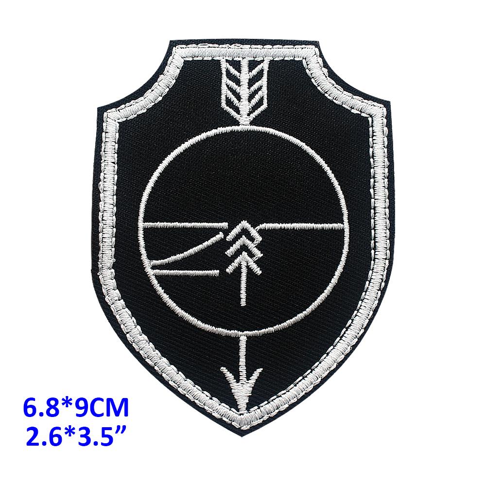 Наклейка, шлепанцы, вышитая нашивка на липучке, размер щита 6,8x9 см