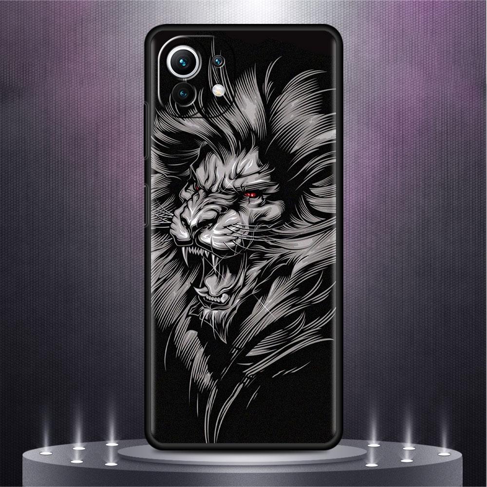 Чехол для Xiaomi Mi Poco X3 NFC M4 F3 C40 11 11T 10T Pro 12 9T 9 10 Lite Задняя Мягкая Крышка Телефона Лев Волк