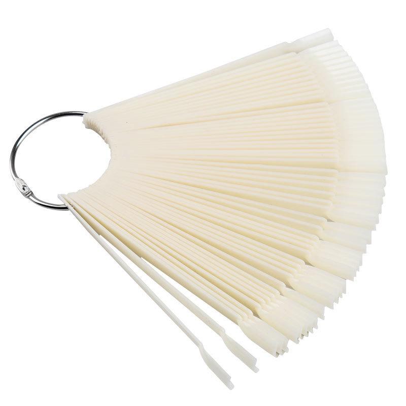 Веерная подставка для тренировки нейл-арта - Набор из 50 цветных карточек для гель-лака