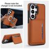 Magnetic Charging Phone Case for Samsung Galaxy S26 Ultra S25 Edge S24 Plus S23 Fe S22 A56 A37 A36 A57 Leather Card Holder Cover