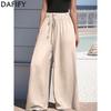 Women's Fashion Casual Solid Color Print High Waist Trousers Pants & Capris