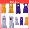 Баскетбольный комплект формы Los Angeles Lakers Леброн Джеймс из полиэстера для мужчин и любителей спорта