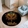 Viking Battle Axe,Round Area Rug,Carpet Rug for Living Room Bedroom Sofa Playroom Decor,Non-slip Floor Mat