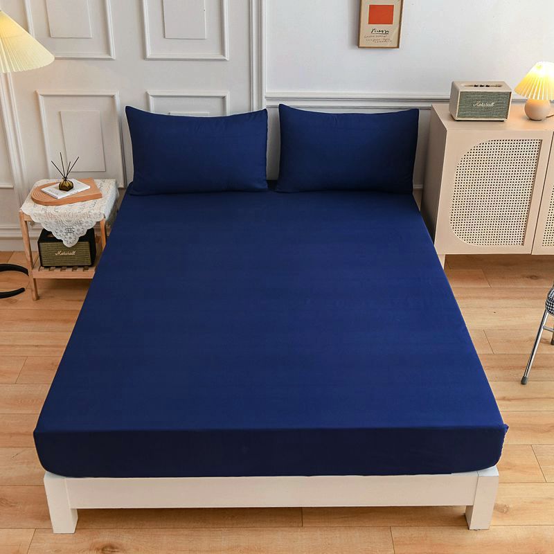 Solid Color Simple Sanded Bedspread Hat Pillowcase Set Single Double Sizes for Home Available for Cross-Border Amazon