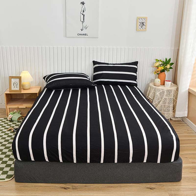 Простыня на резинке в полоску, размер King Size 90X200 см, с принтом, покрывало на кровать, наматрасник, без наволочек, декор для дома