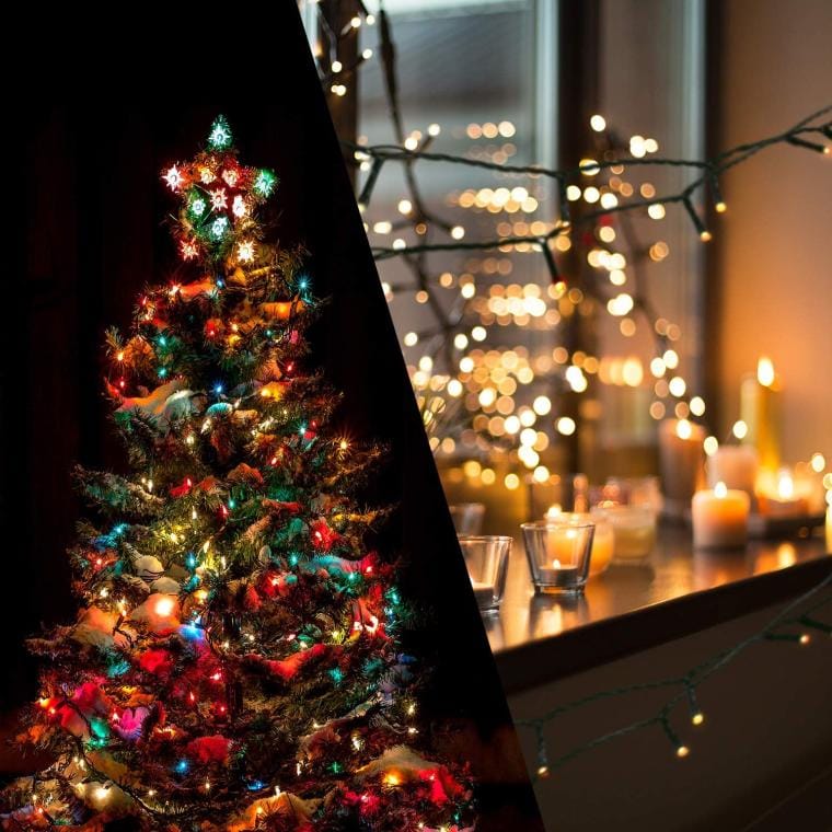 Solar LED Christmas Tree Lights - 240 Warm White Lights