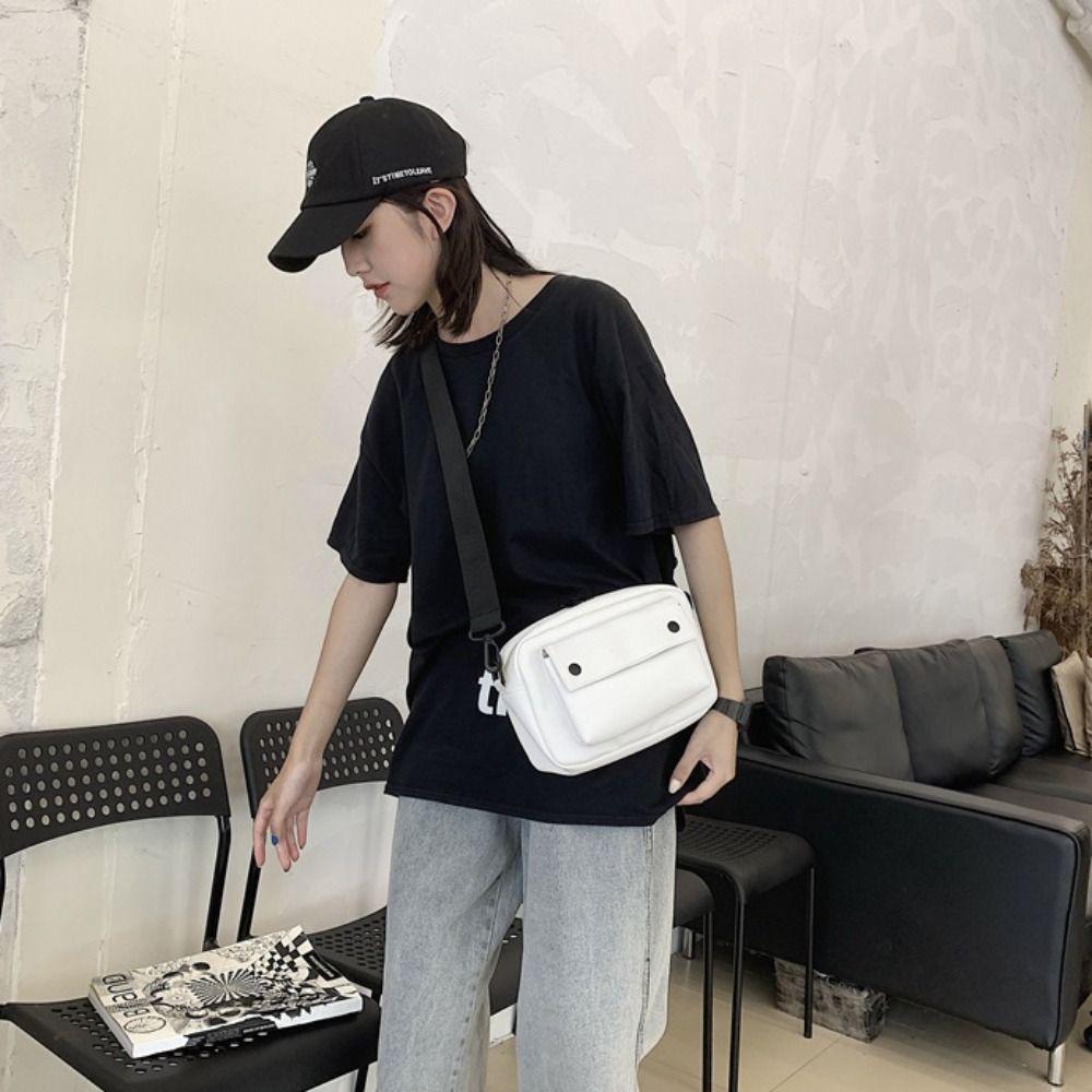 Повседневная PU сумка кроссбоди большой вместимости, спортивная наплечная сумка, простая квадратная сумка-мессенджер, унисекс