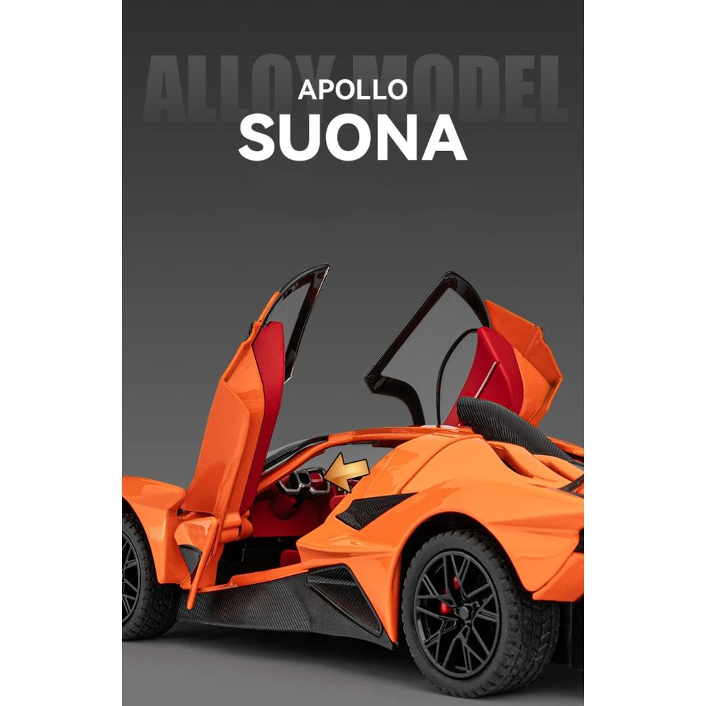 1/24 Apollo Project EVO Supercar Alloy Die Cast Toy Car Model Sound and Light Children's Toy Collectibles Birthday Gift
